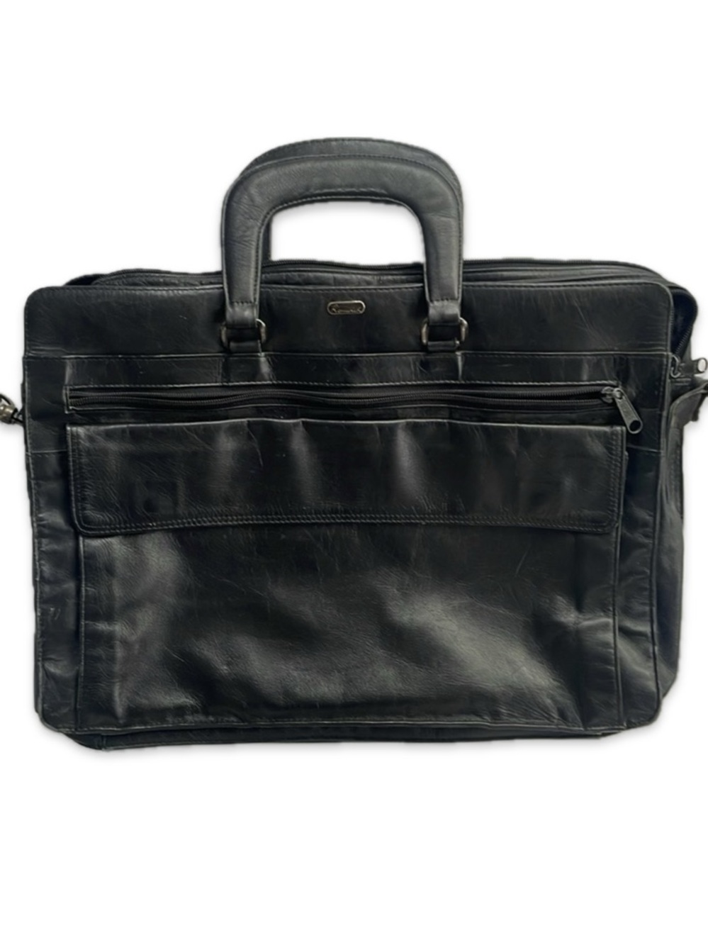 Renwick Executive Leather Briefcase Multi Compartment Laptop Messenger Bag